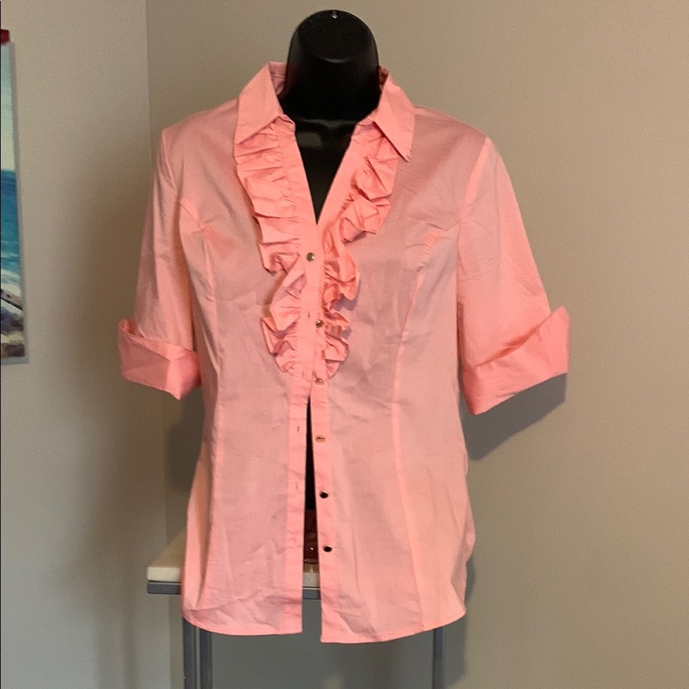 Pink salmon color 7th Avenue Blouse